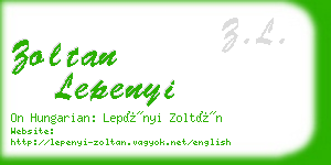 zoltan lepenyi business card